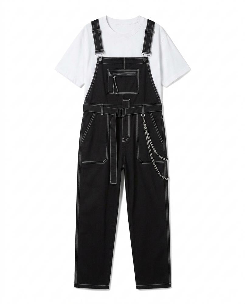Nordara - Vesel | Kontrastgesteppte Gegürtelte Hose Unisex