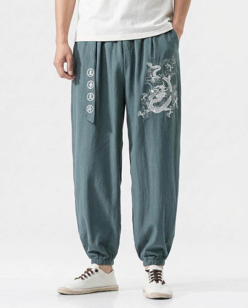 Nordara - Tatir | Bestickte Weite Hose Herren